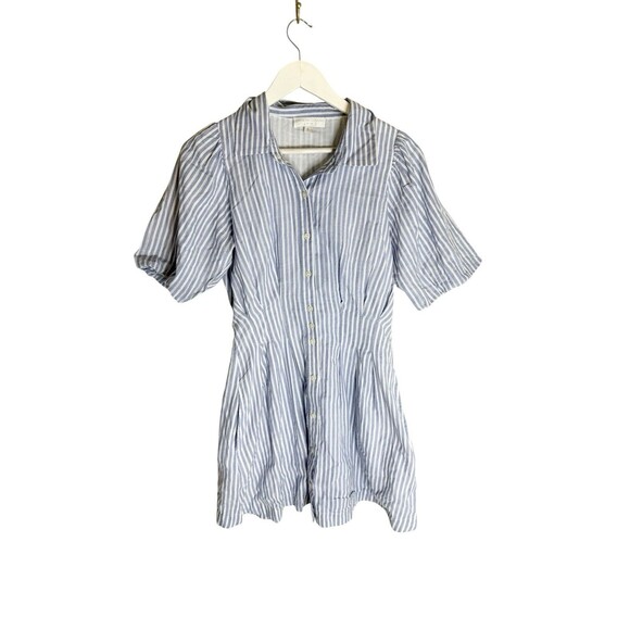 Caroline Constas Pinstripe Button Down Dress Size Small - Picture 1 of 5